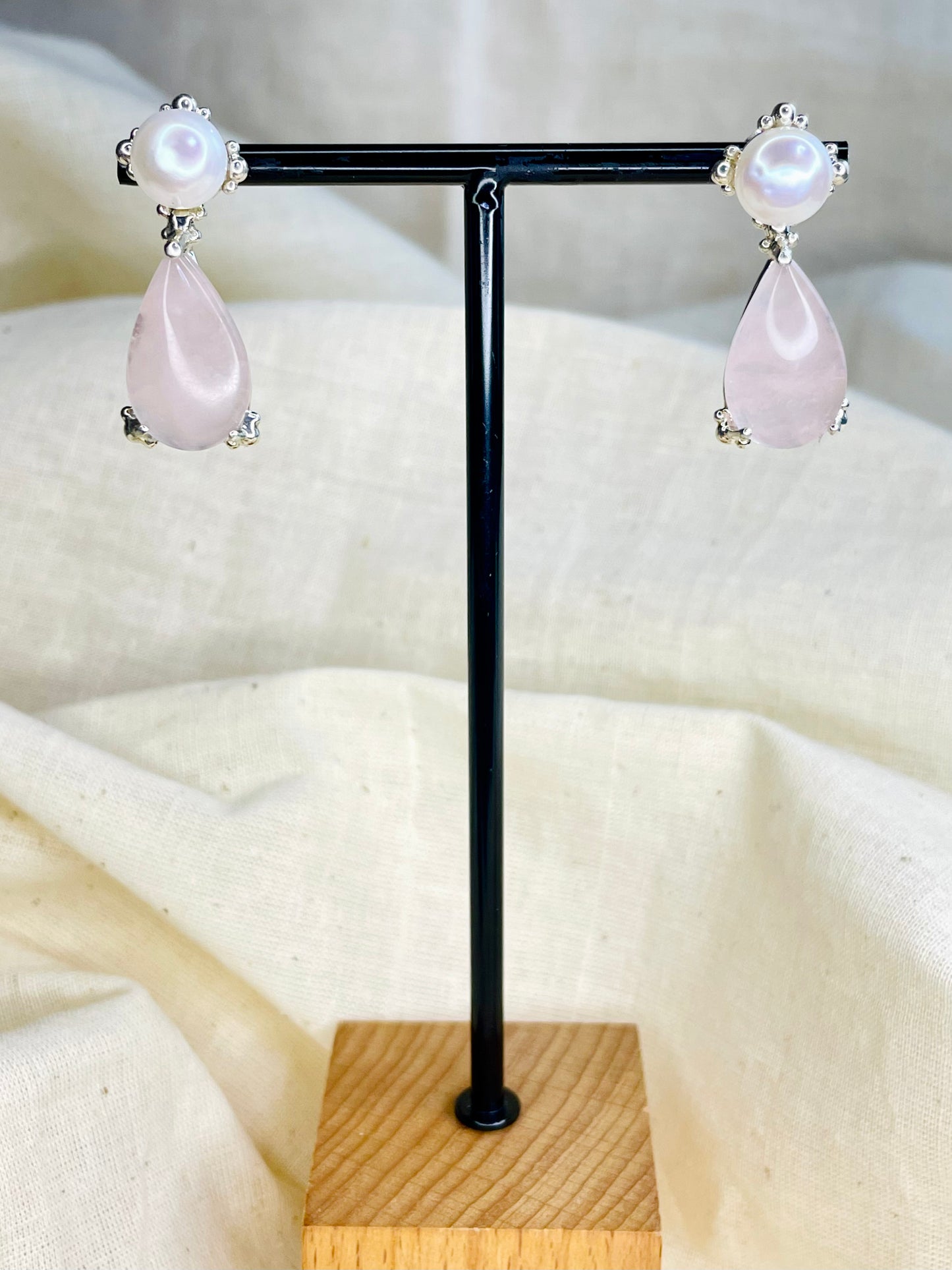 Arete Perla Cuarzo