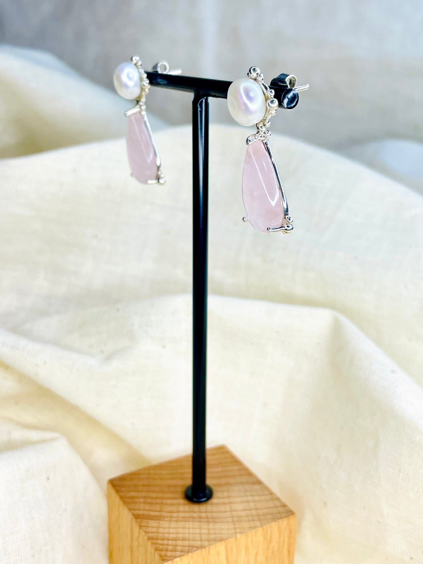 Arete Perla Cuarzo