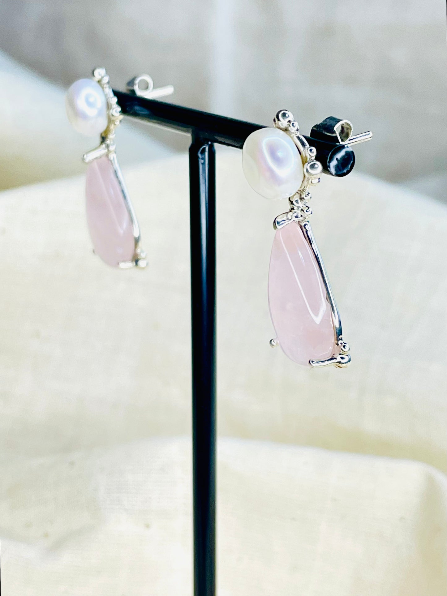 Arete Perla Cuarzo
