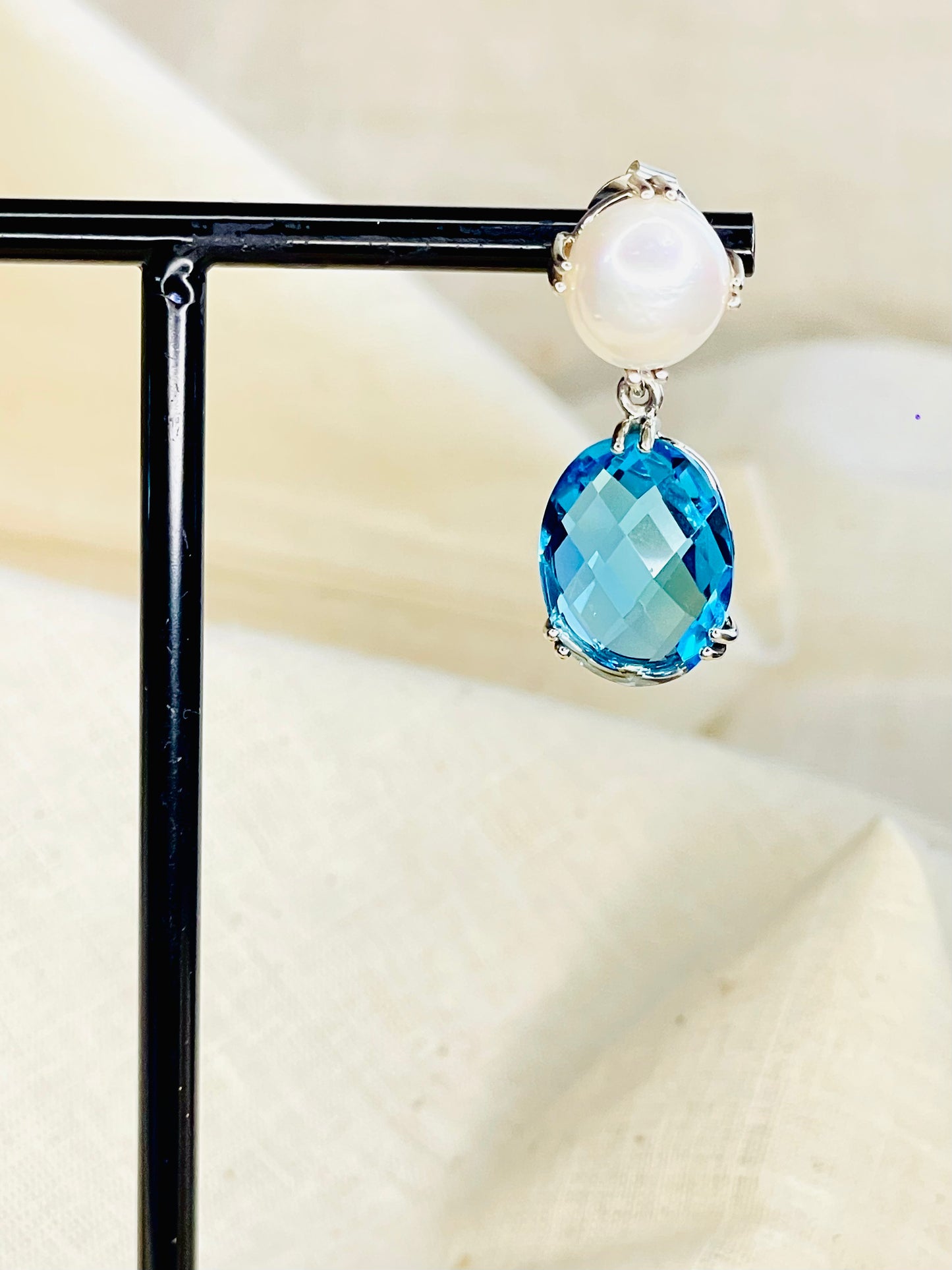 Arete Perla Cristal