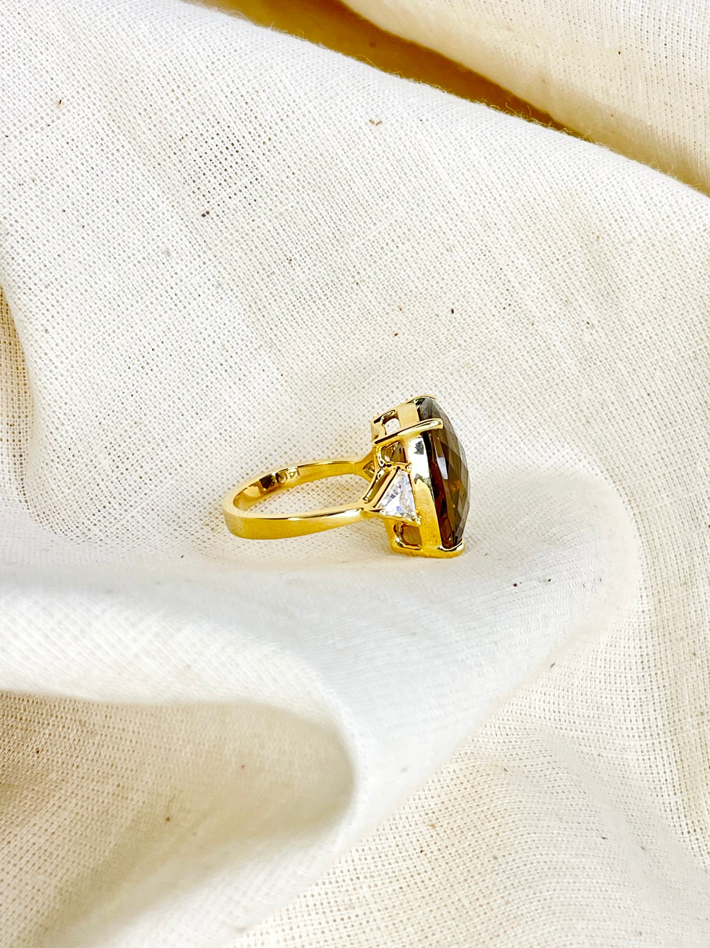 Anillo Cuarzo ahumado