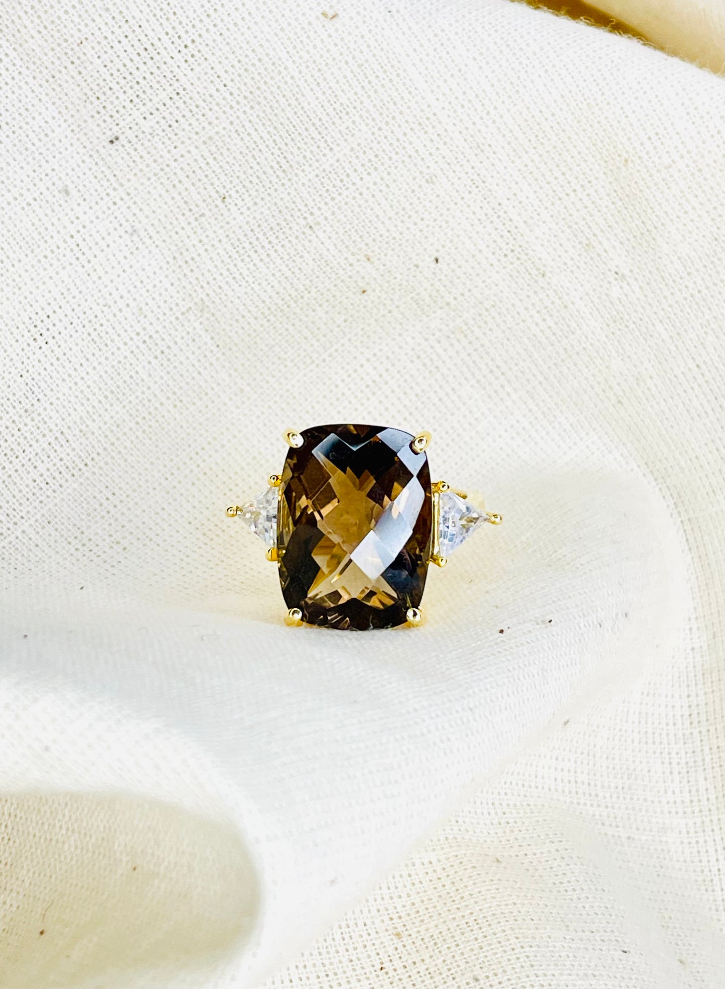 Anillo Cuarzo ahumado