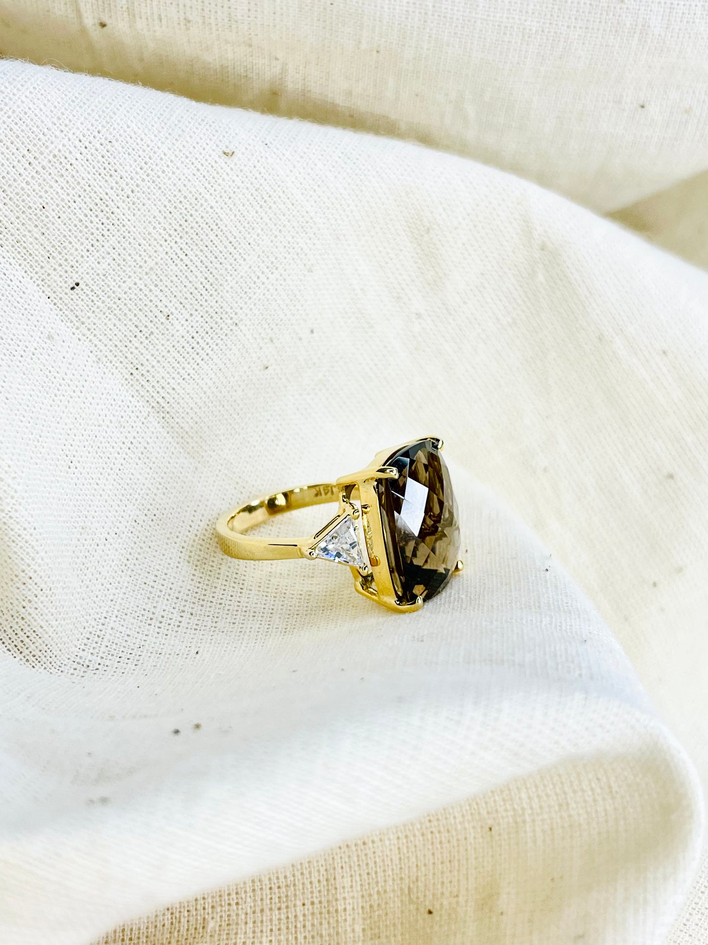 Anillo Cuarzo ahumado