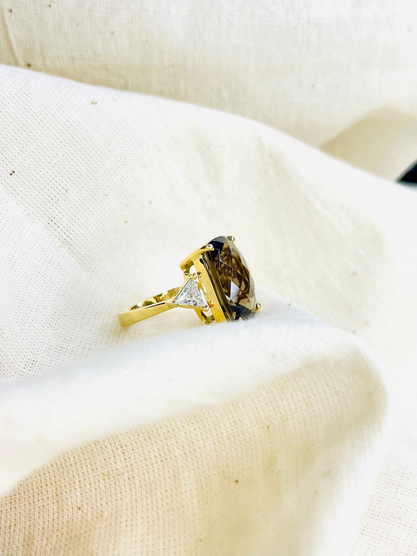 Anillo Cuarzo ahumado