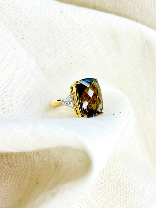 Anillo Cuarzo ahumado