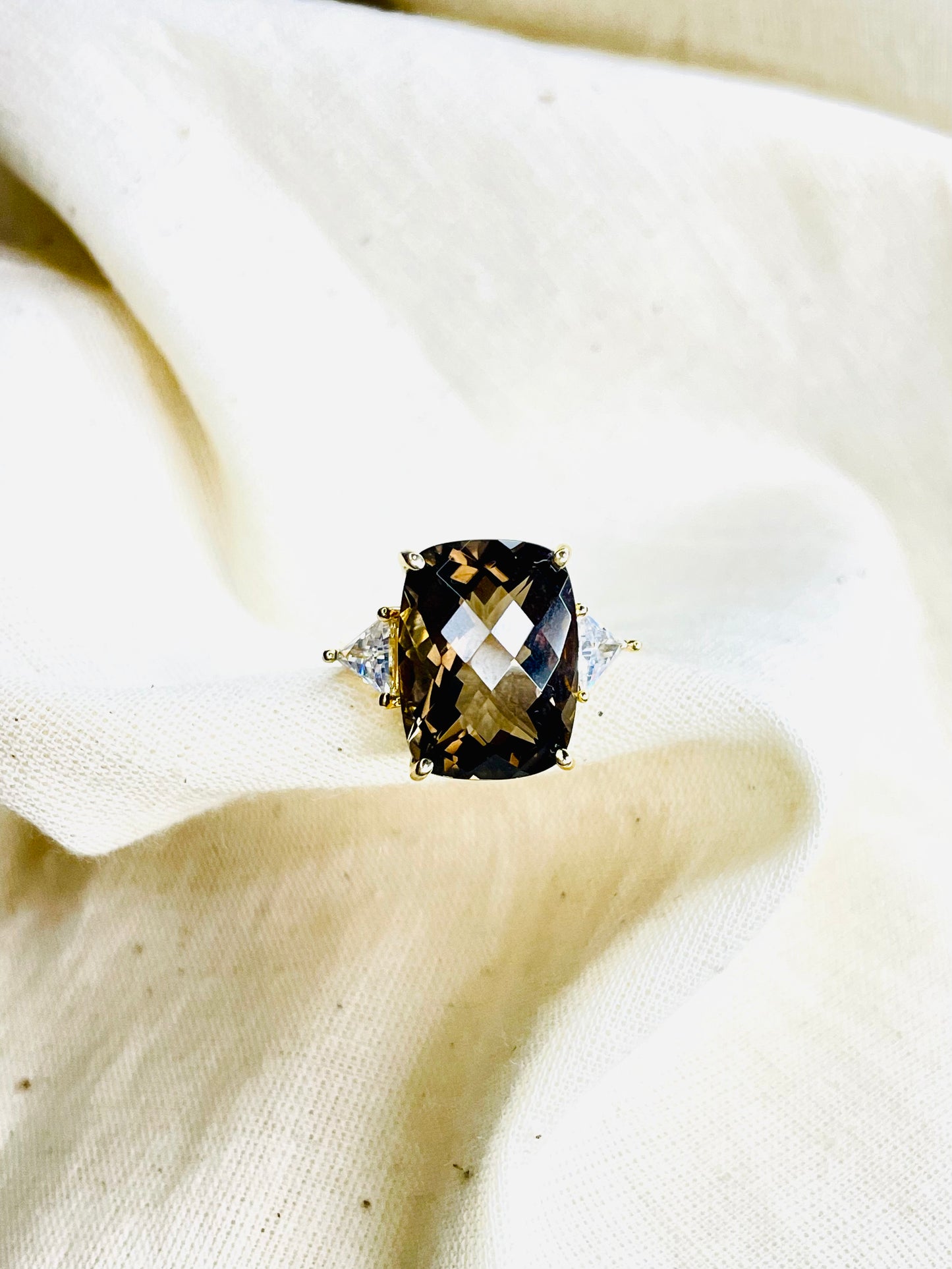 Anillo Cuarzo ahumado