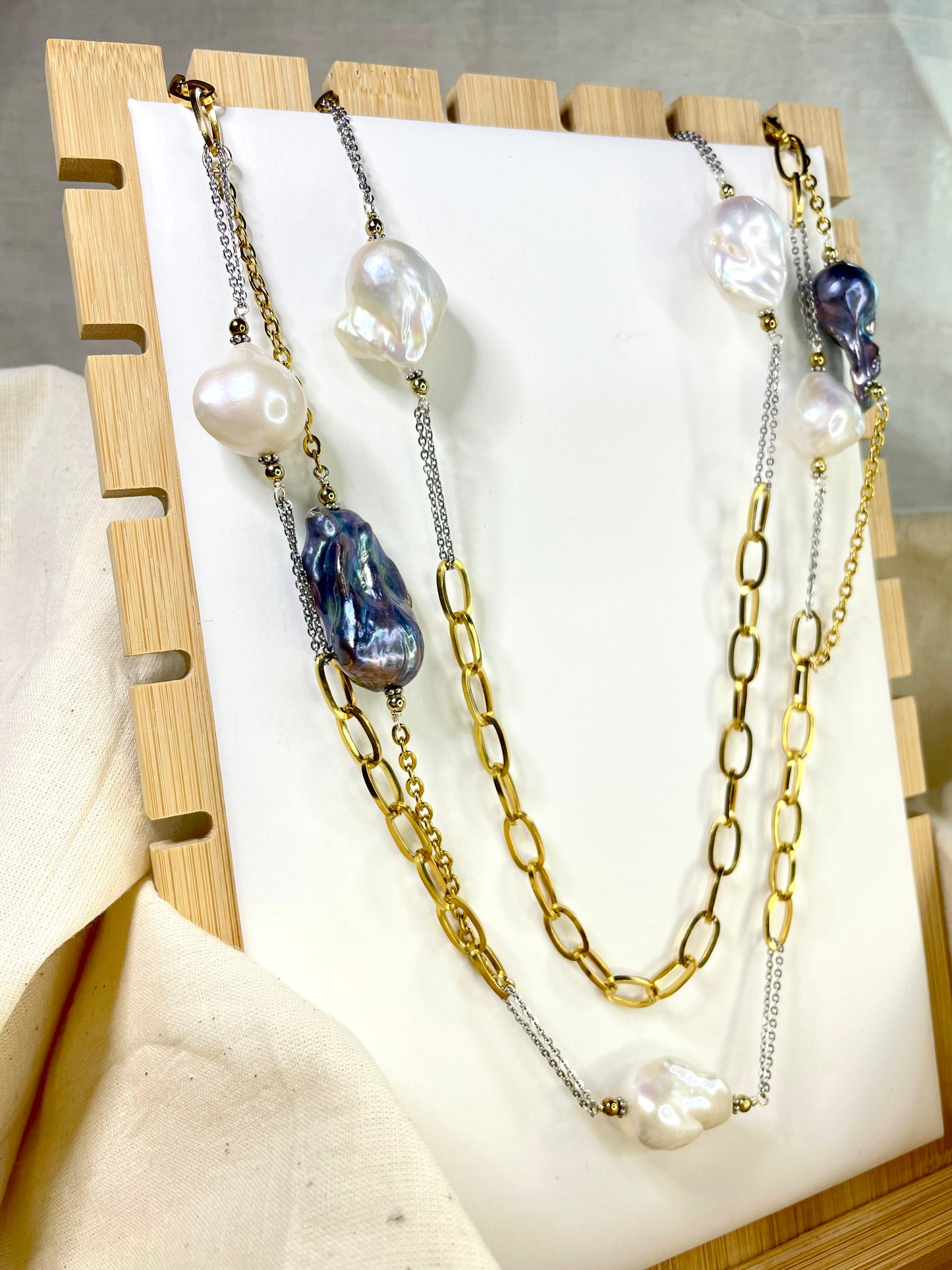 Cadena Perlas Barrocas