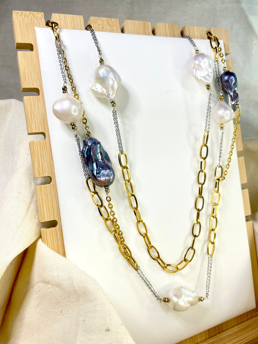 Cadena Perlas Barrocas