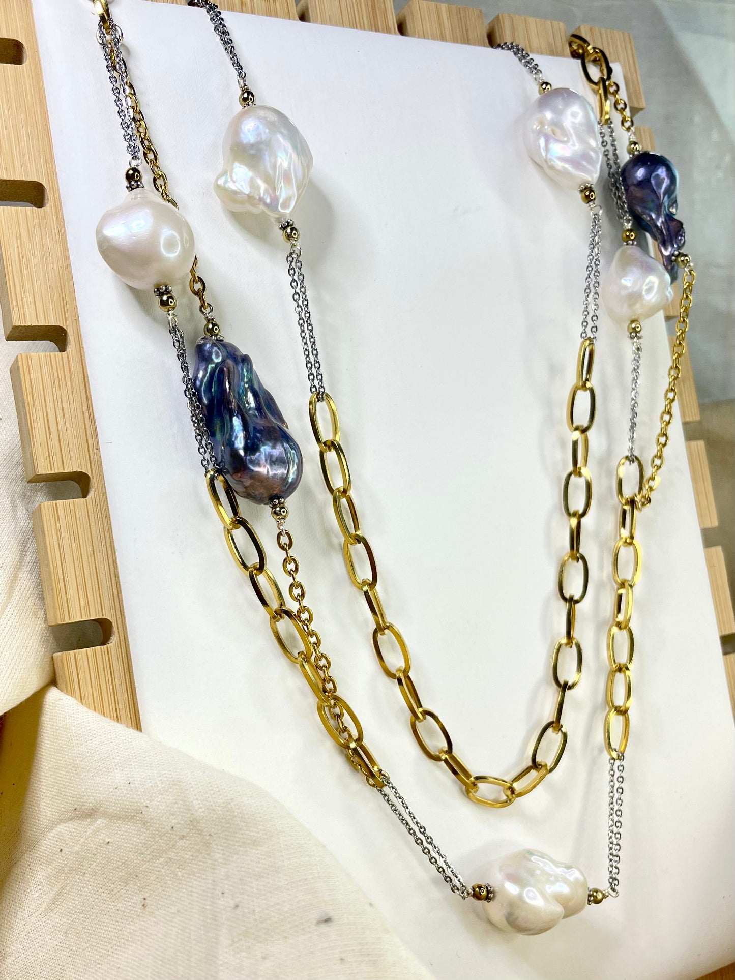 Cadena Perlas Barrocas