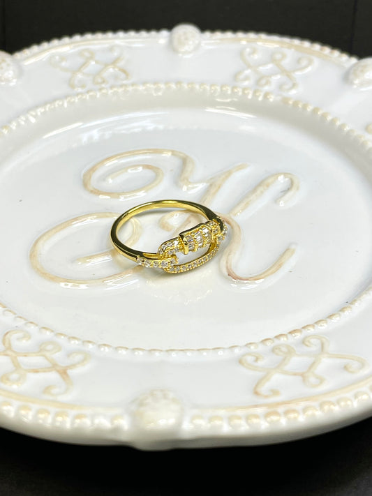 Anillo Eslabon Zircones