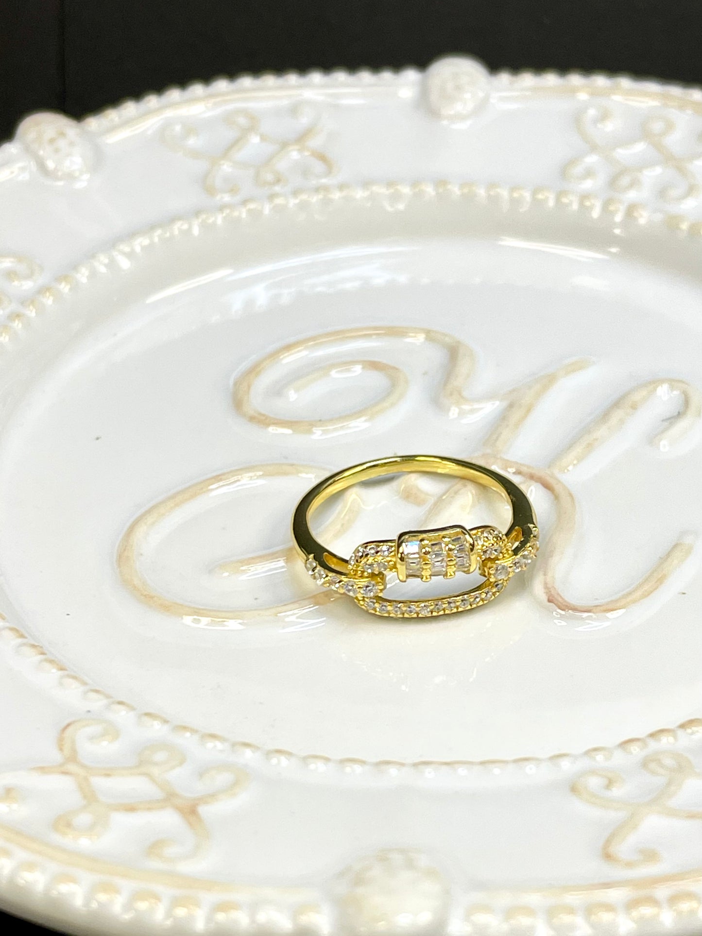 Anillo Eslabon Zircones