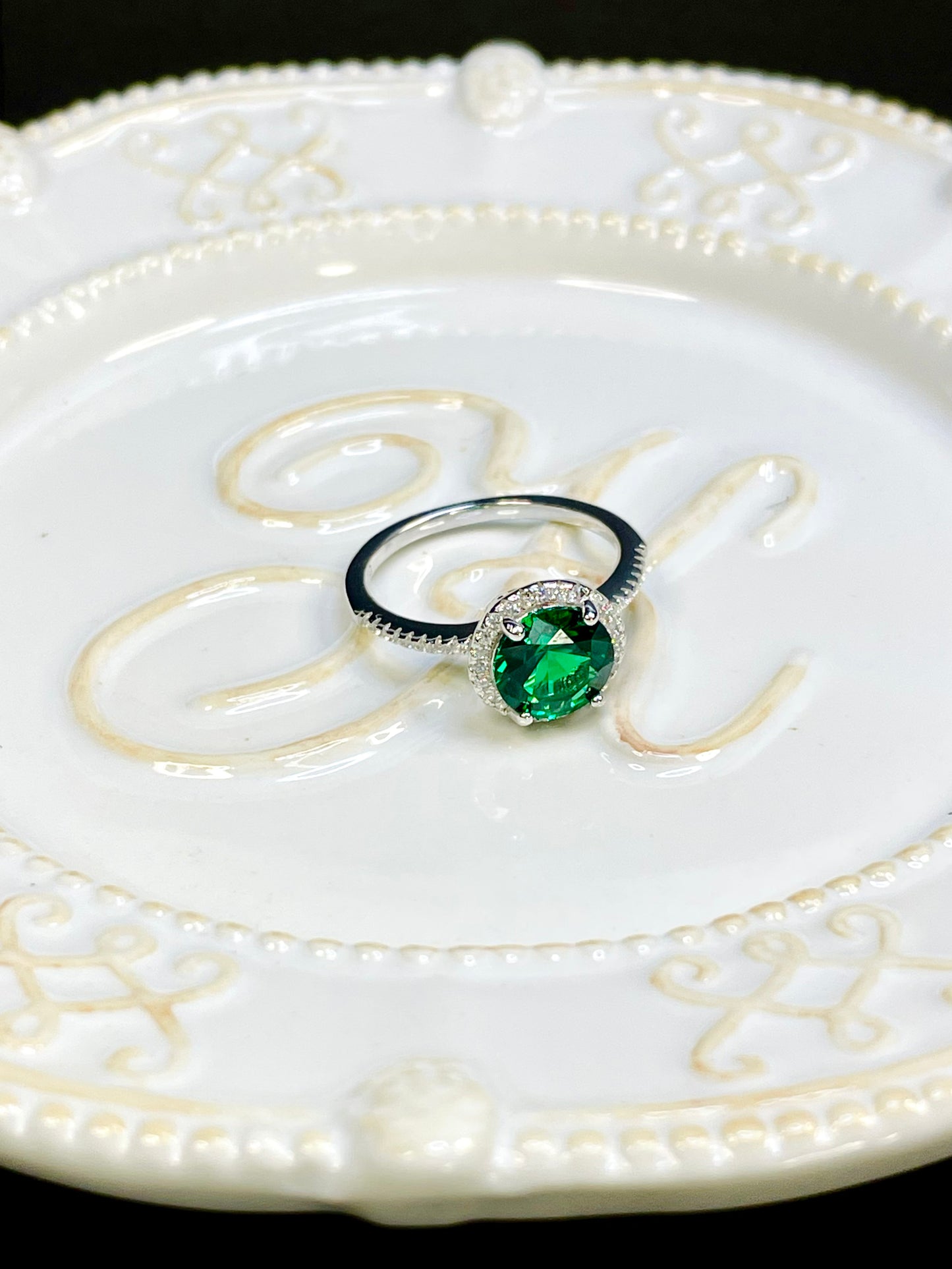 Anillo Verde Zircon