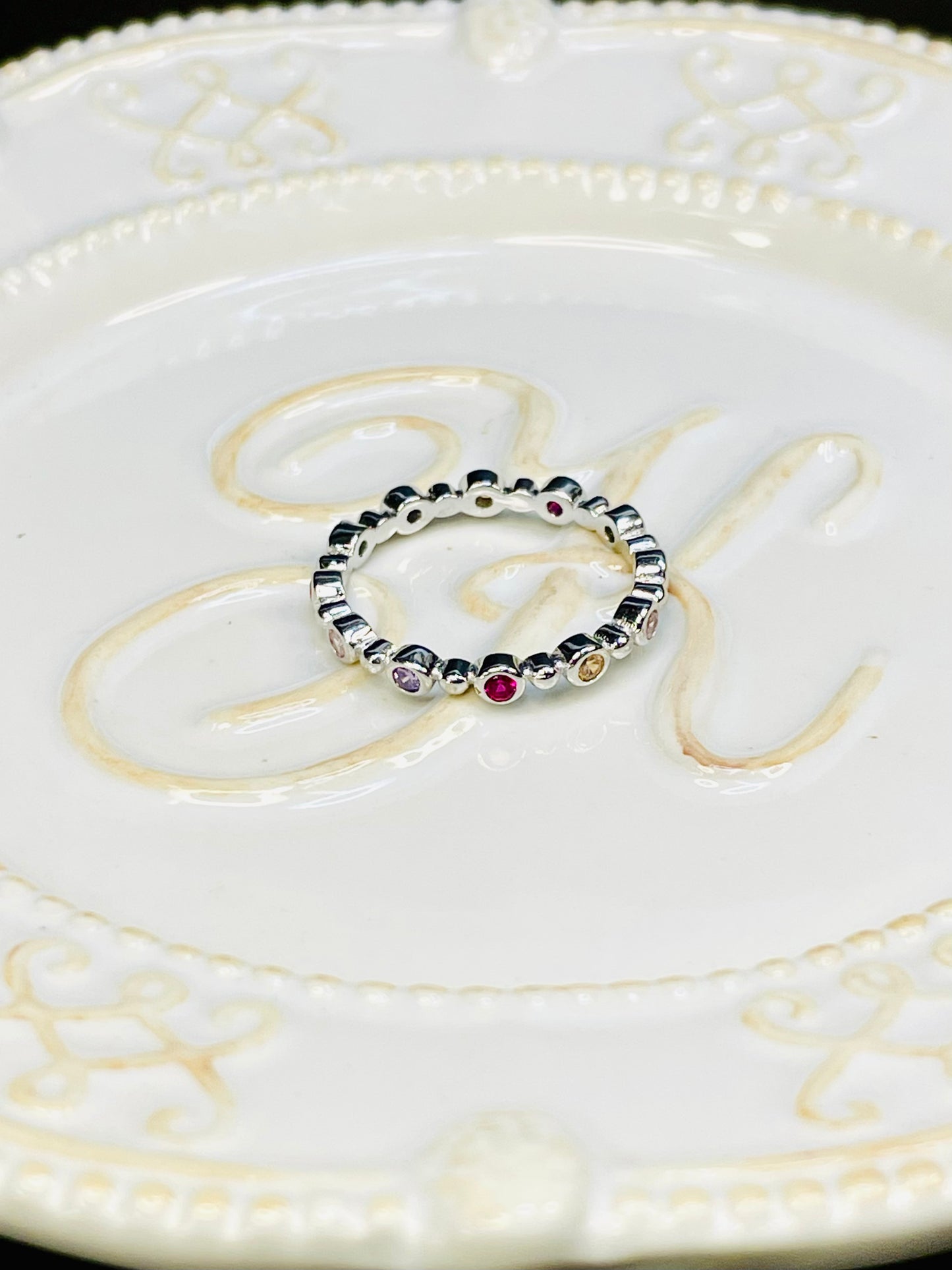 Anillo Zircones Colores