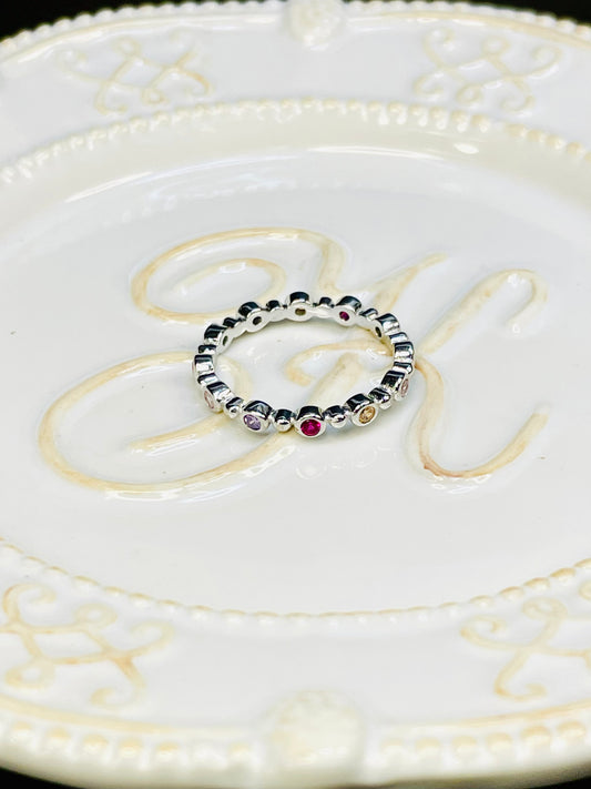 Anillo Zircones Colores