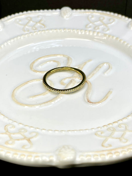 Anillo Banda Zircones