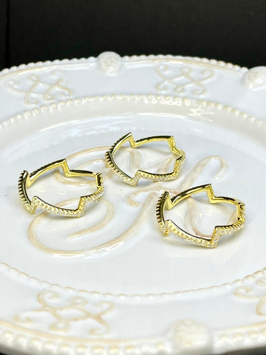 Anillo Banda Zircones