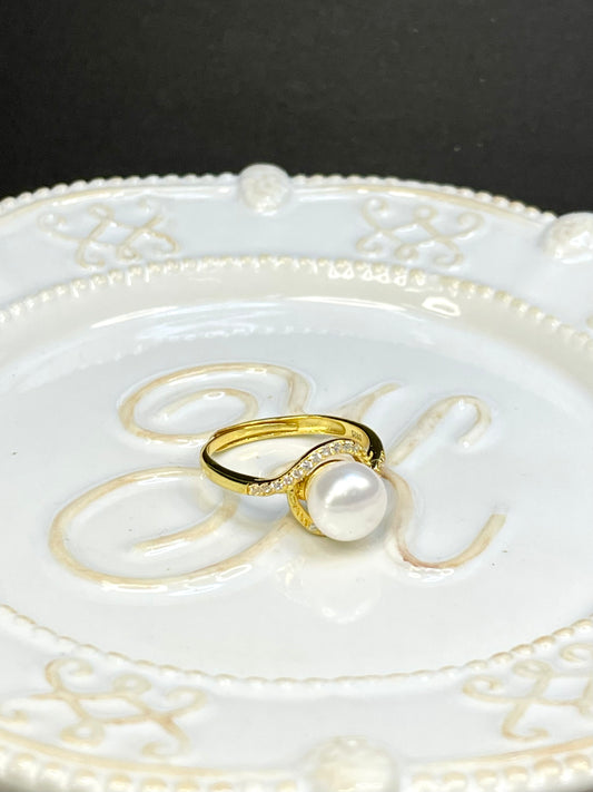 Anillo Perla Zircones