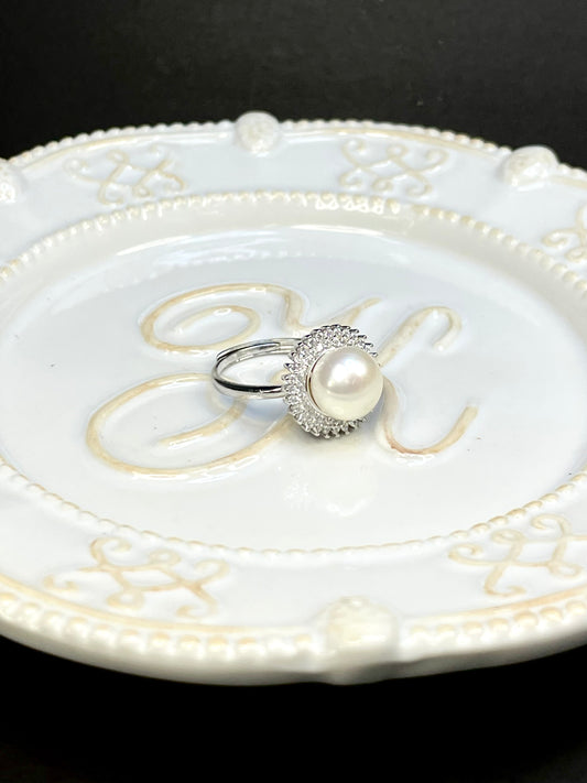 Anillo Perla Zircones