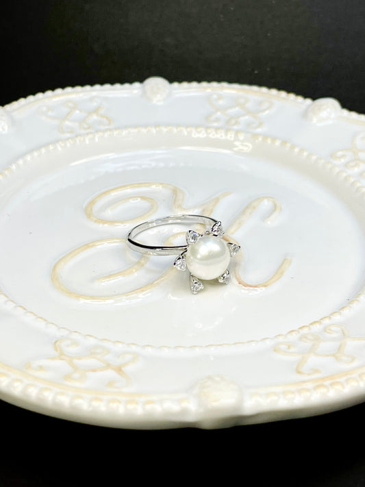 Anillo Perla Zircones