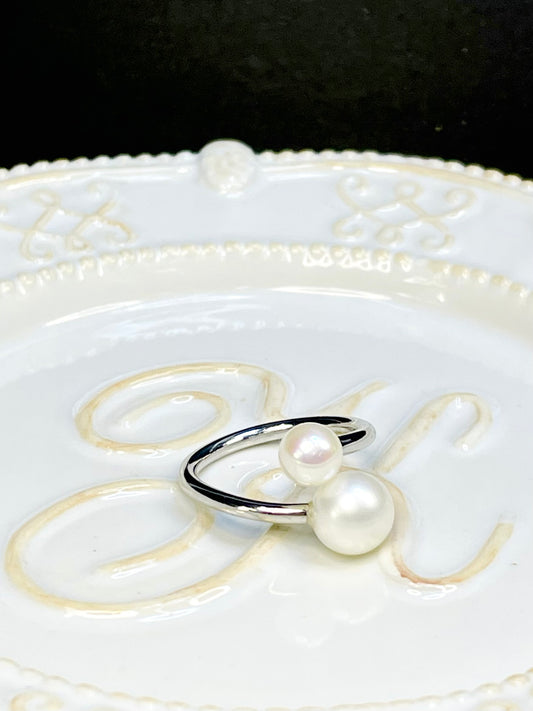 Anillo Tu y Yo Perlas