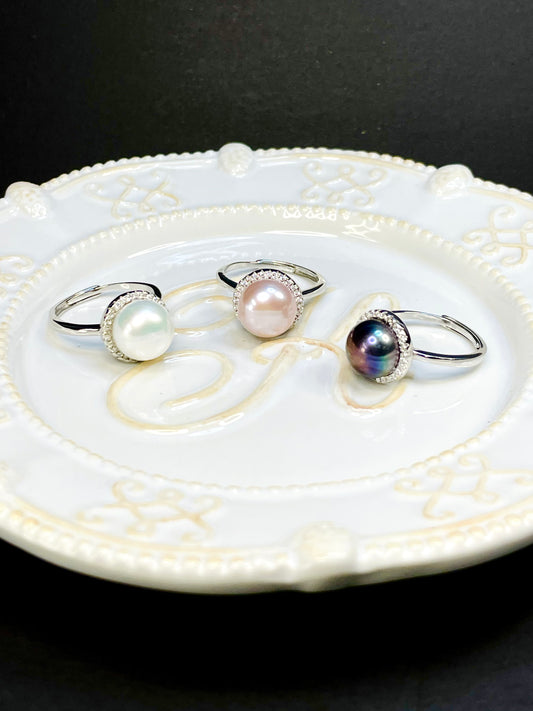 Anillo Perla Zircones