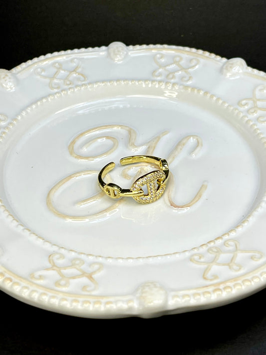 Anillo Eslabon Cz