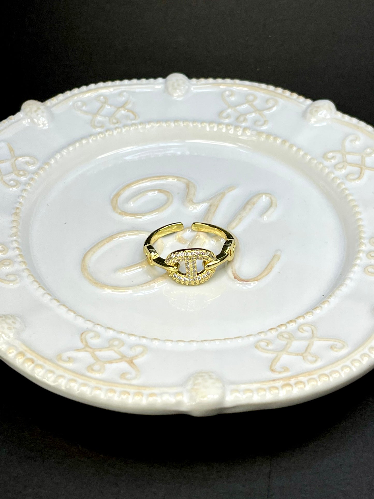 Anillo Eslabon Cz
