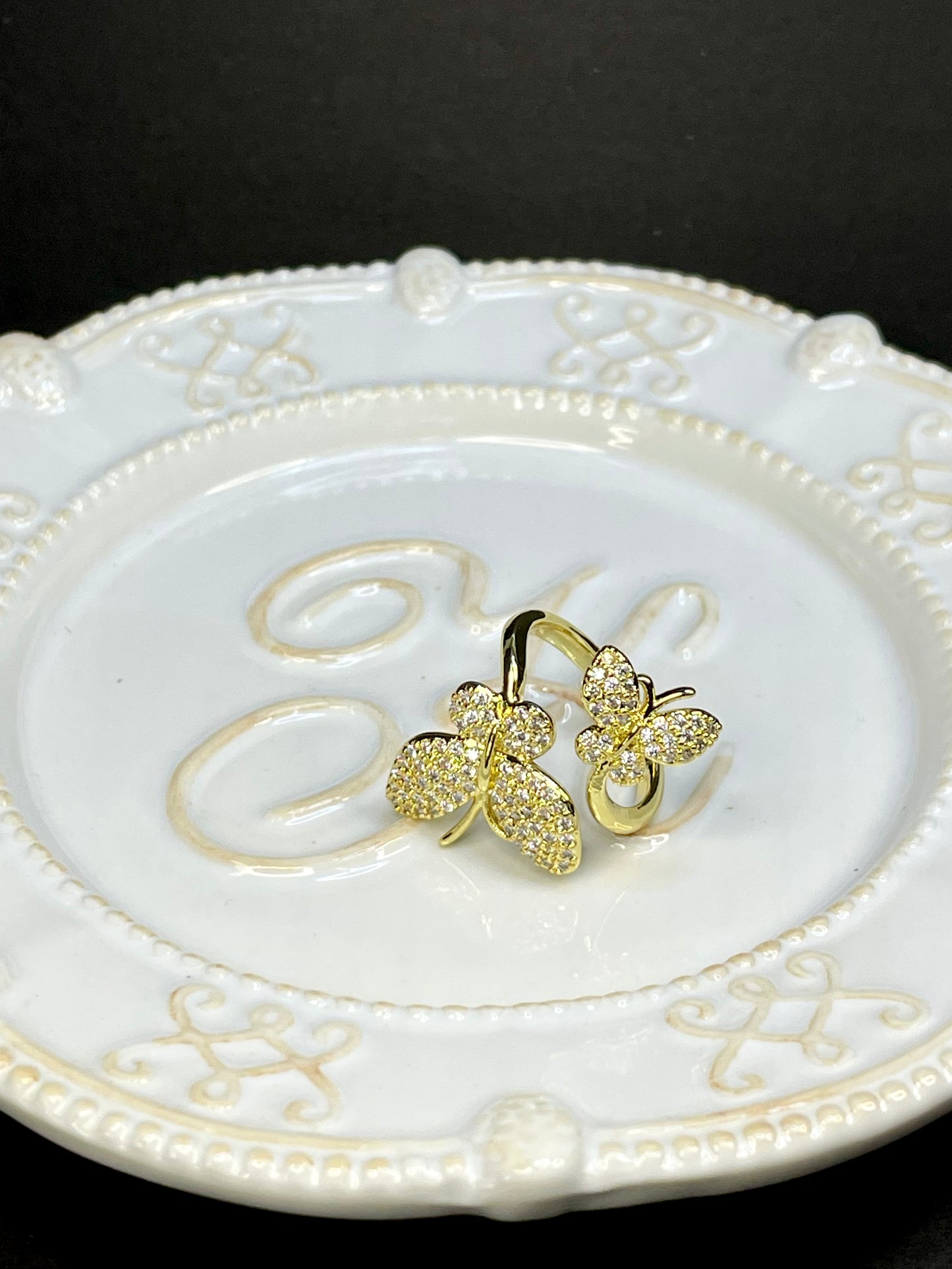 Anillo Mariposas Cz