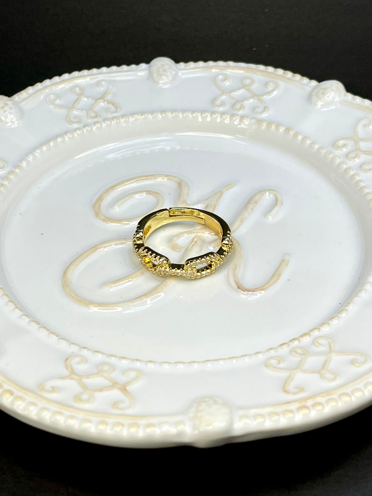 Anillo Eslabones Cz