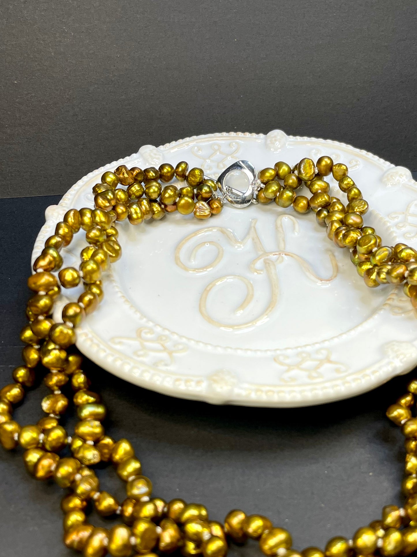 Collar Perlas Doradas