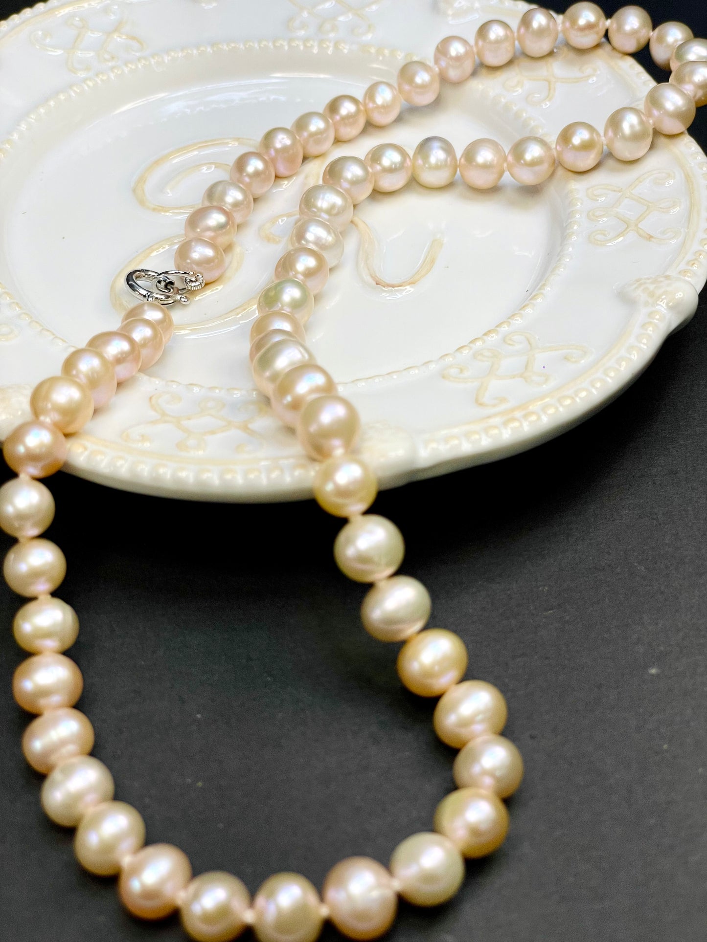 Collar Perlas Peach