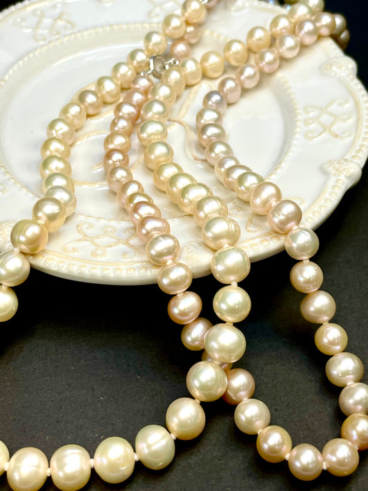 Collar Perlas Peach