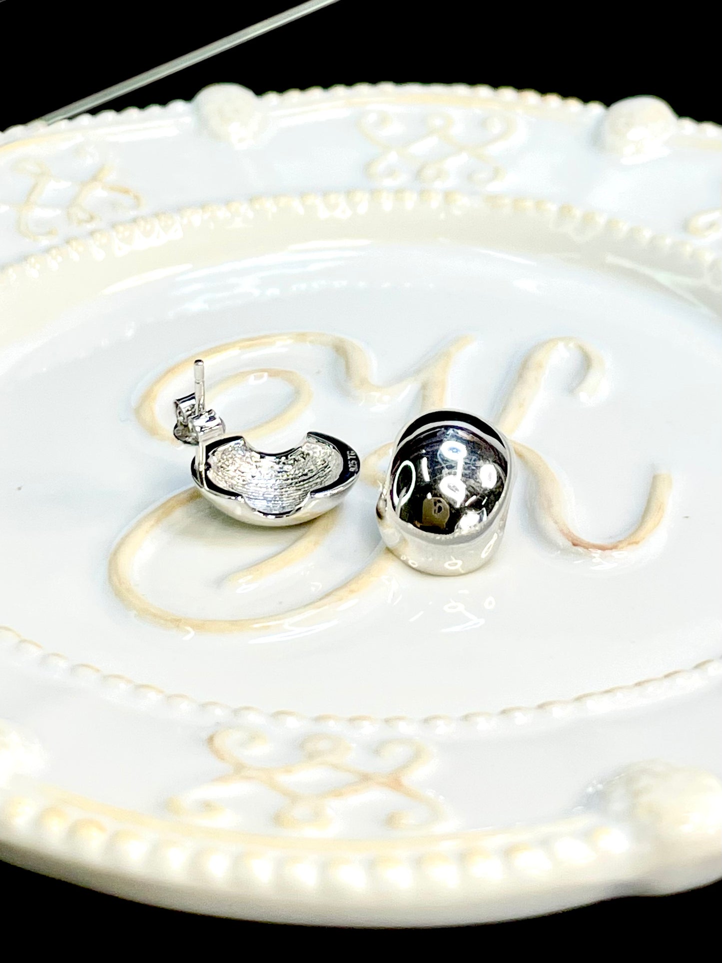 Arete Stud Plateado