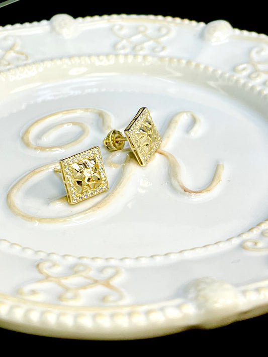 Arete Stud Cuadrado