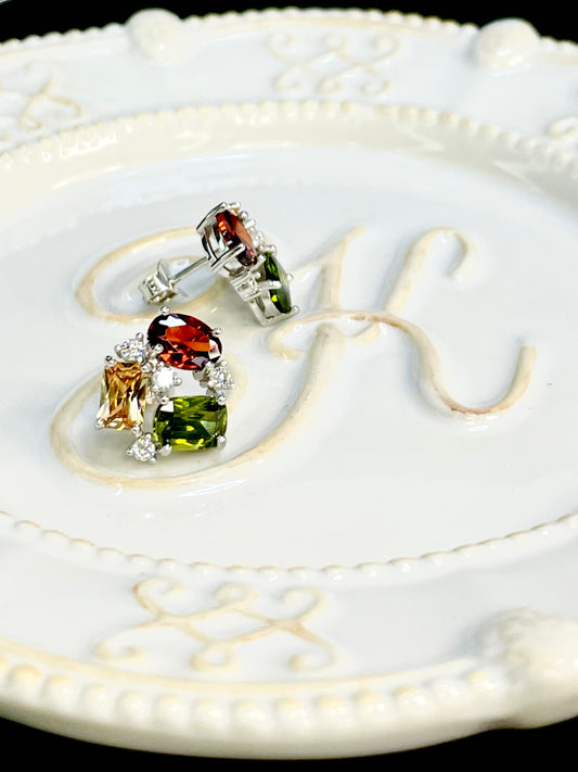 Arete Zircones Colores