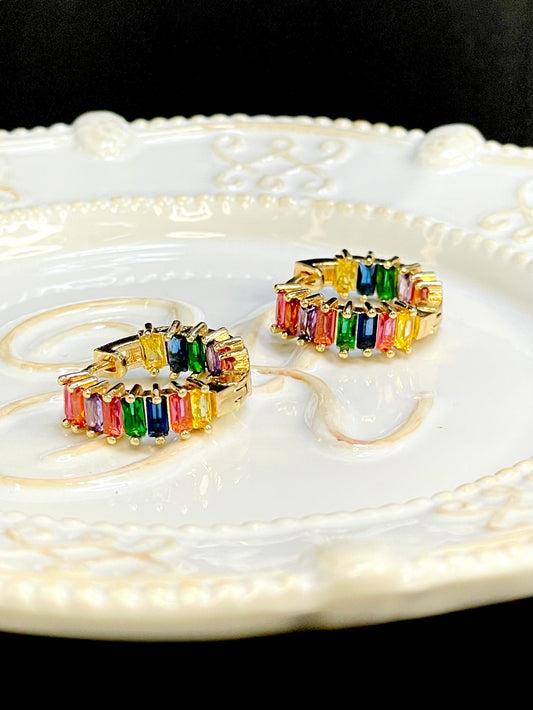 Arete Zirconios Colores