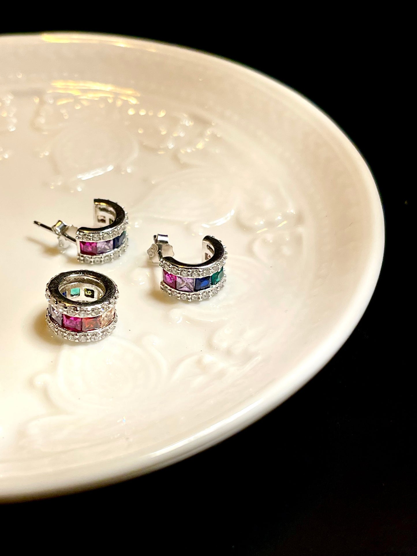 Set Zircones Multicolor Redondo