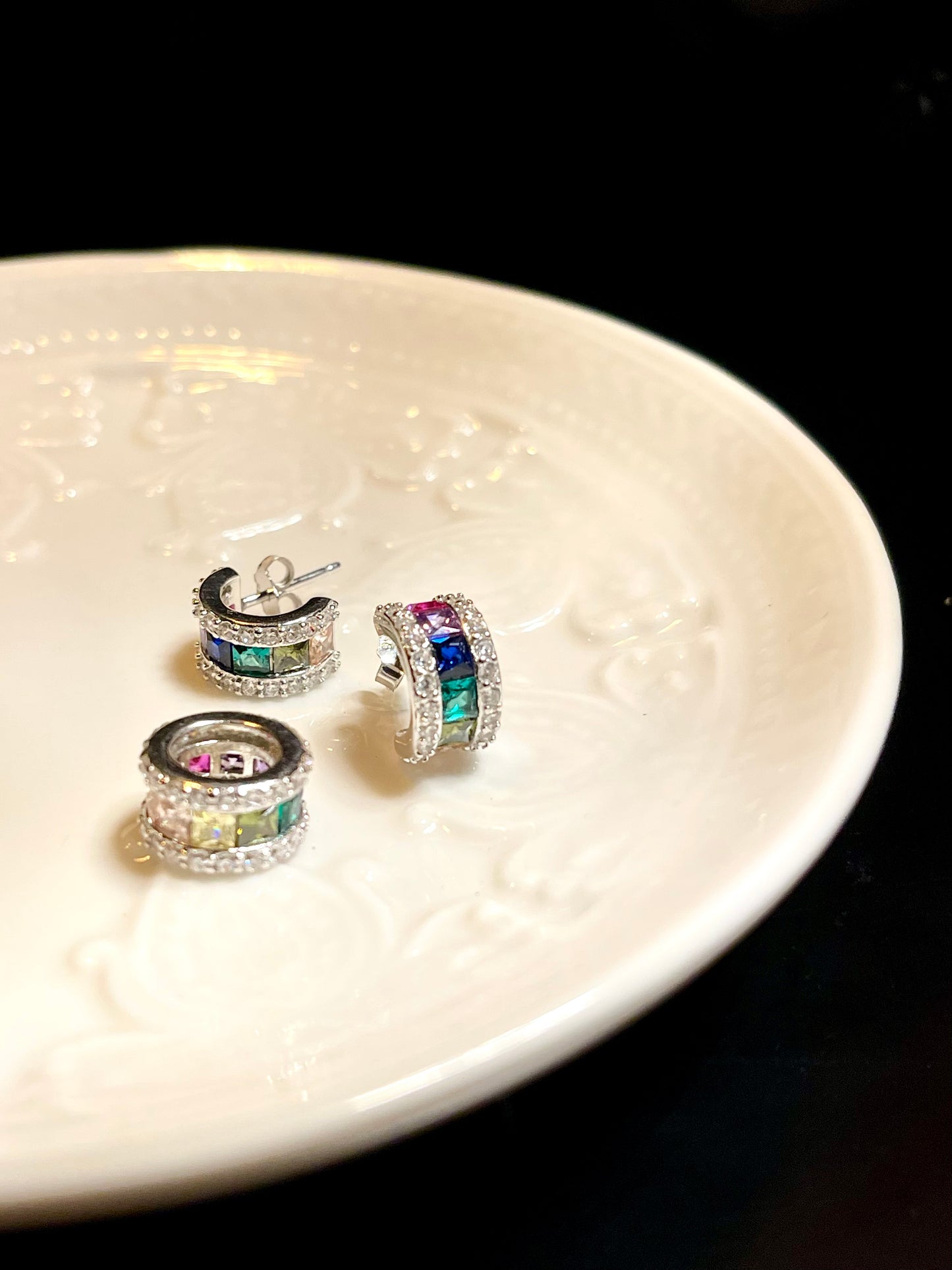 Set Zircones Multicolor Redondo