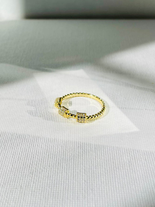 Anillo Zircones Banda