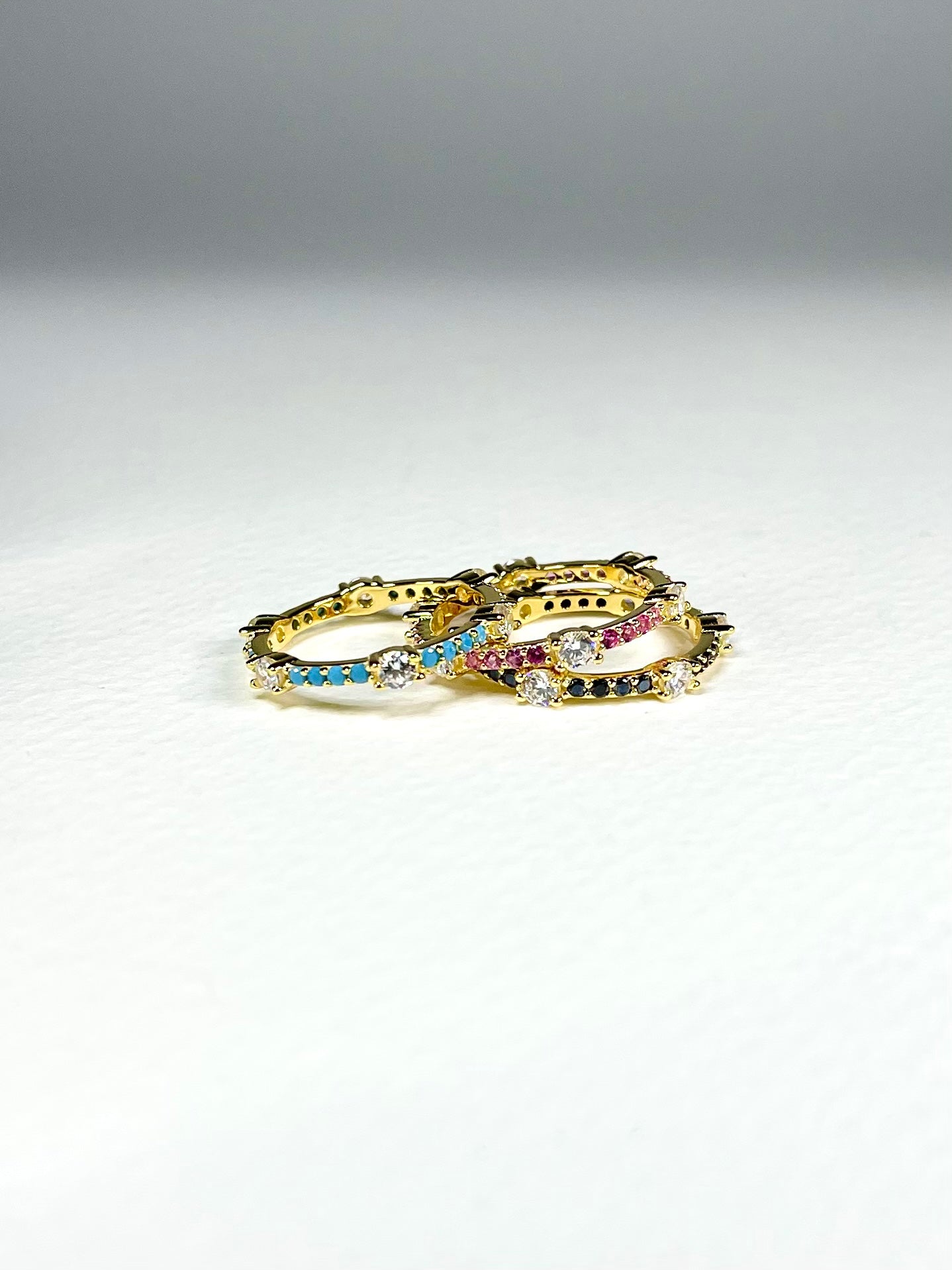 Anillo Zircones Banda Fina
