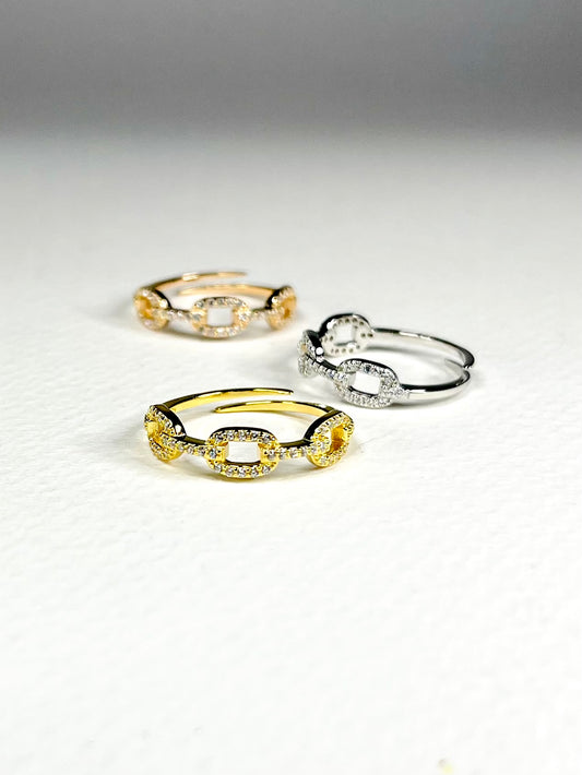 Anillo Zircones Eslabones Marineros