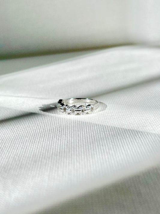Anillo Zircones Eslabones