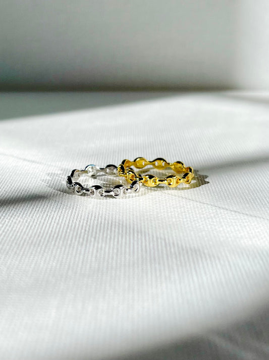 Anillo Zircones Banda Cartier