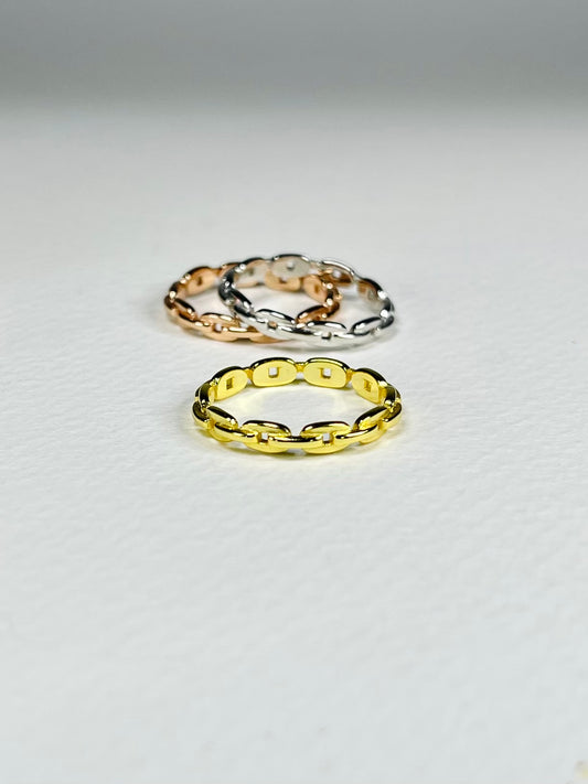 Anillo Plata Eslabones Marinero