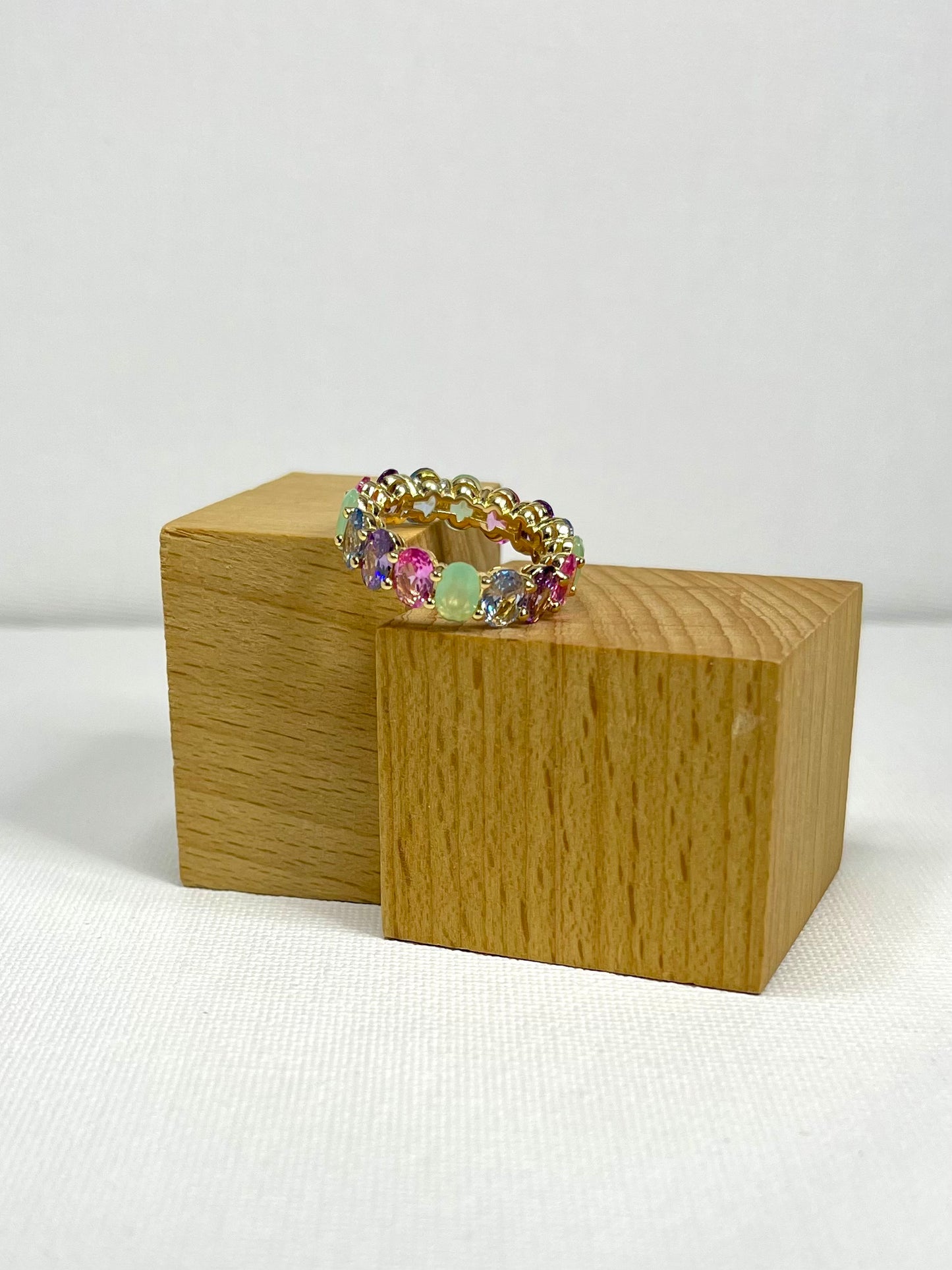 Anillo Zircones Colores