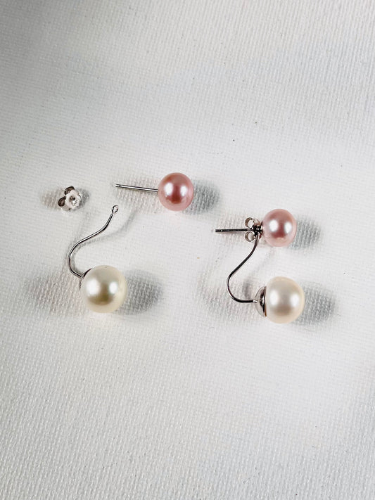 Arete Doble Perla