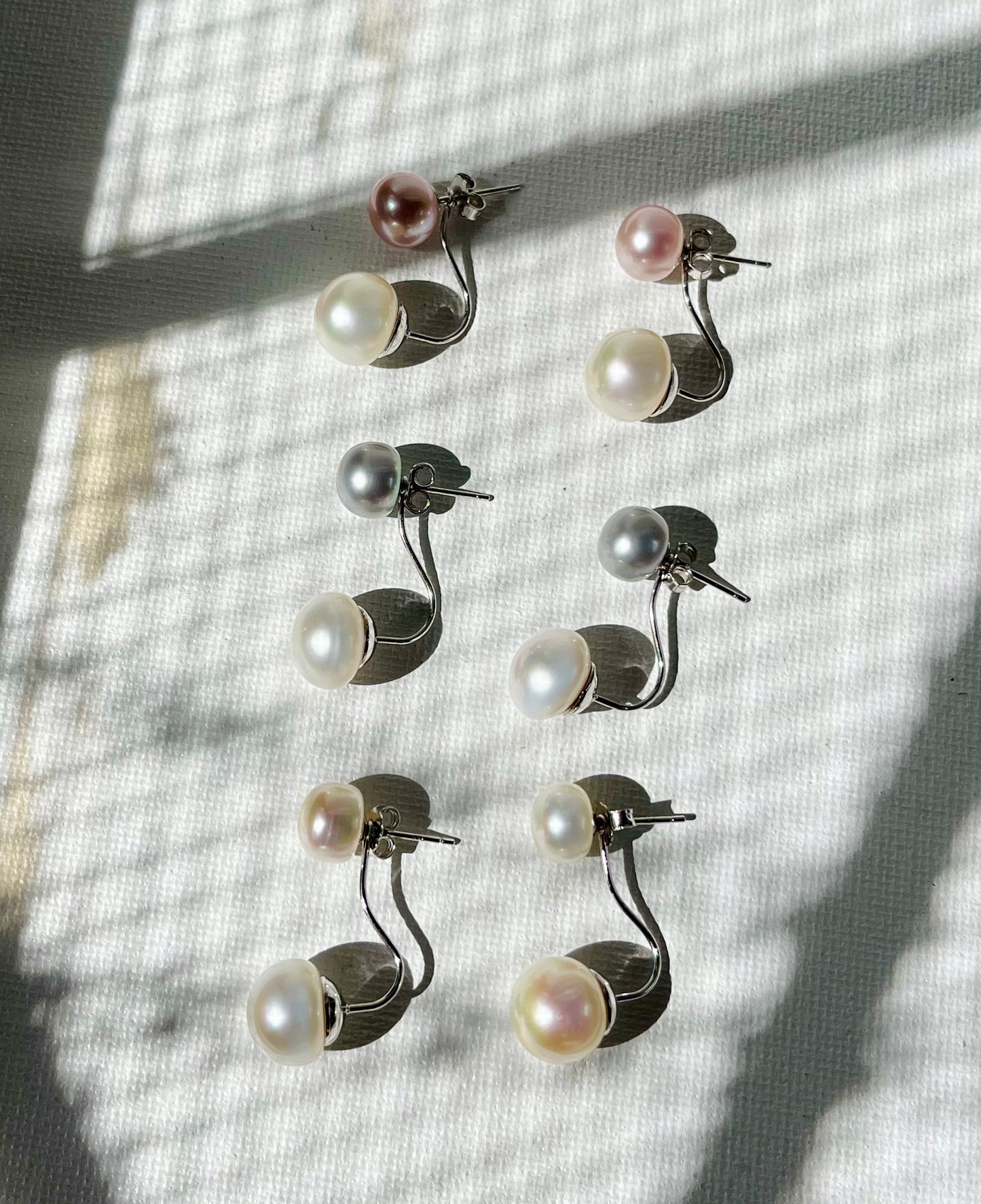 Arete Doble Perla
