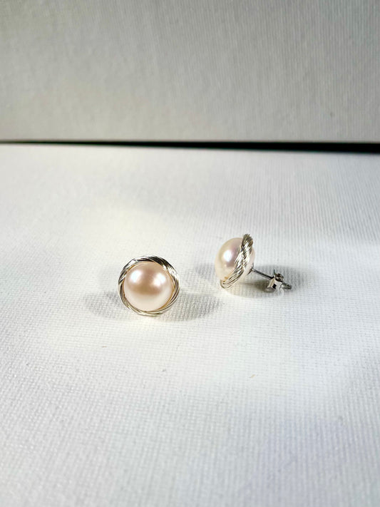 Arete Perla Alambre