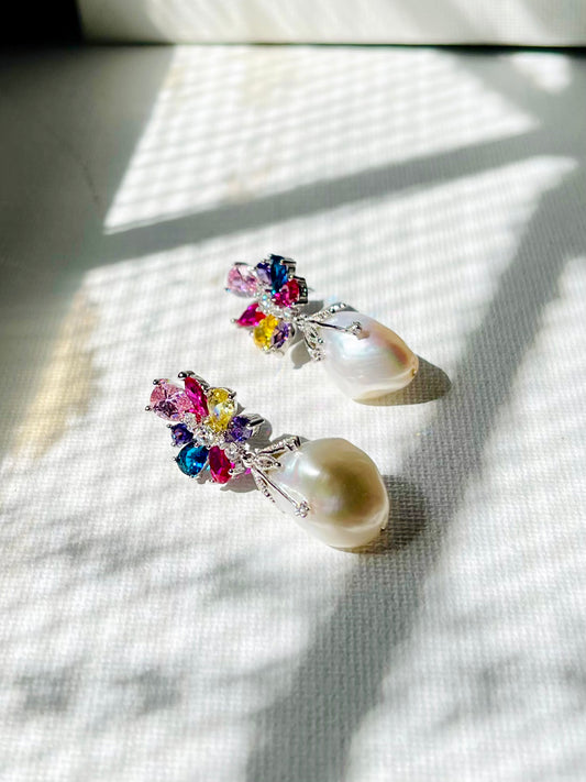 Arete Zirconias Perla Barroca