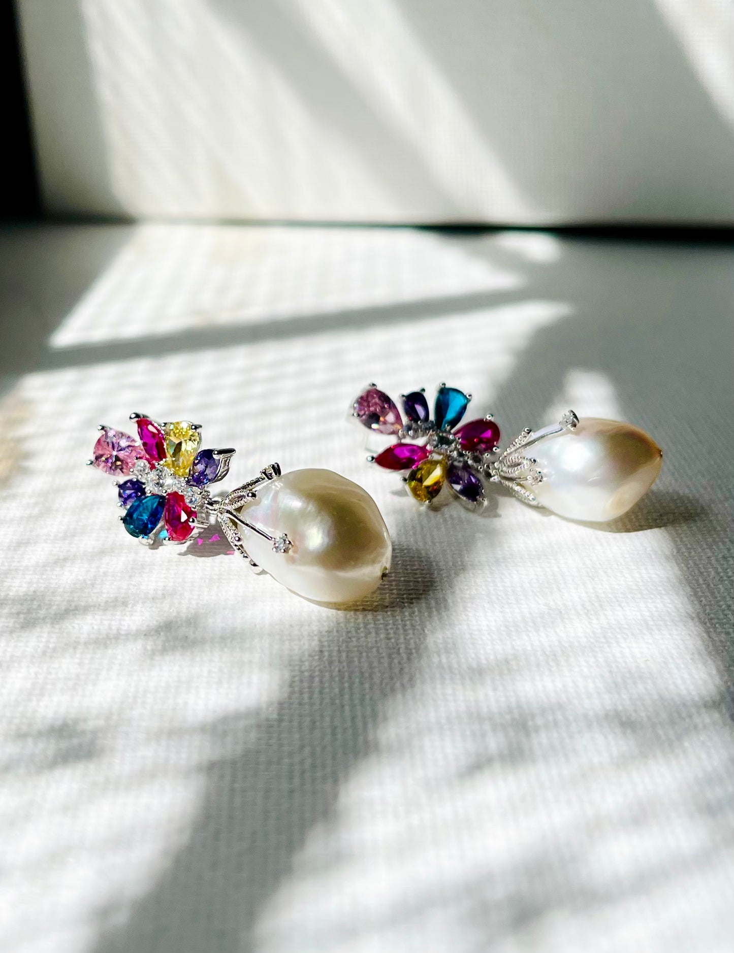 Arete Zirconias Perla Barroca
